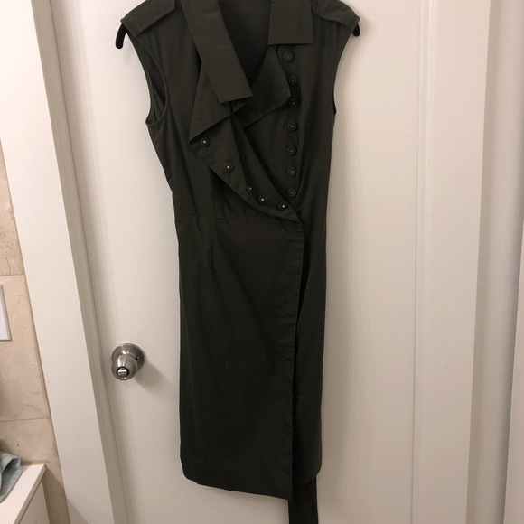 Saks Fifth Avenue - olive dress - Picture 3 of 3